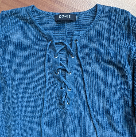 DO+BE Lace Up Sweater - Picture 2 of 3